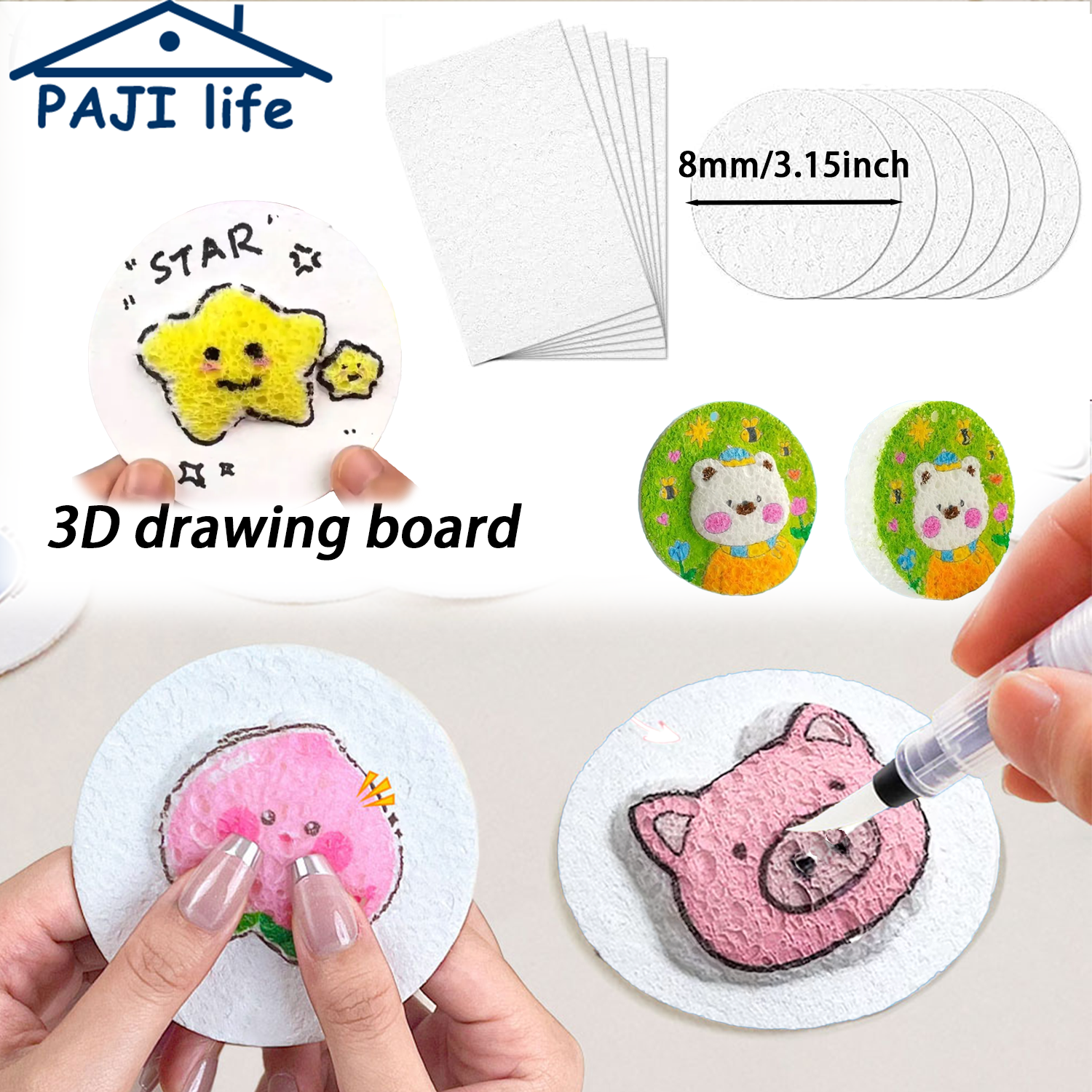 Woodworking For Kids - 3D Puffy Foam Texture Painting Paper
