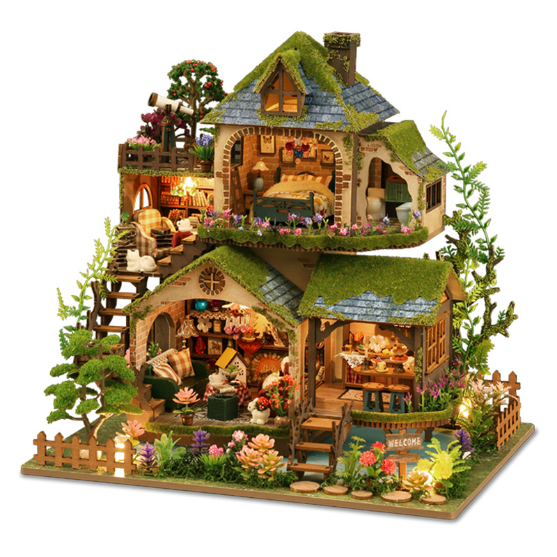 Woodworking For Kids - DIY Forest Castle Wooden Dollhouse Miniature