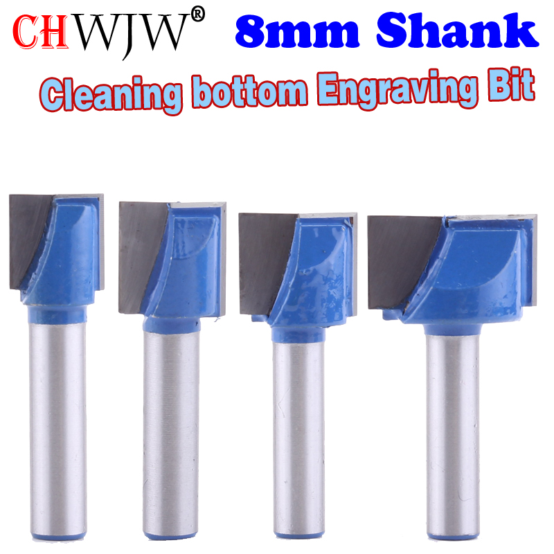 Woodworking Show - CHWJW 1pc 8mm Cleaning bottom Engraving