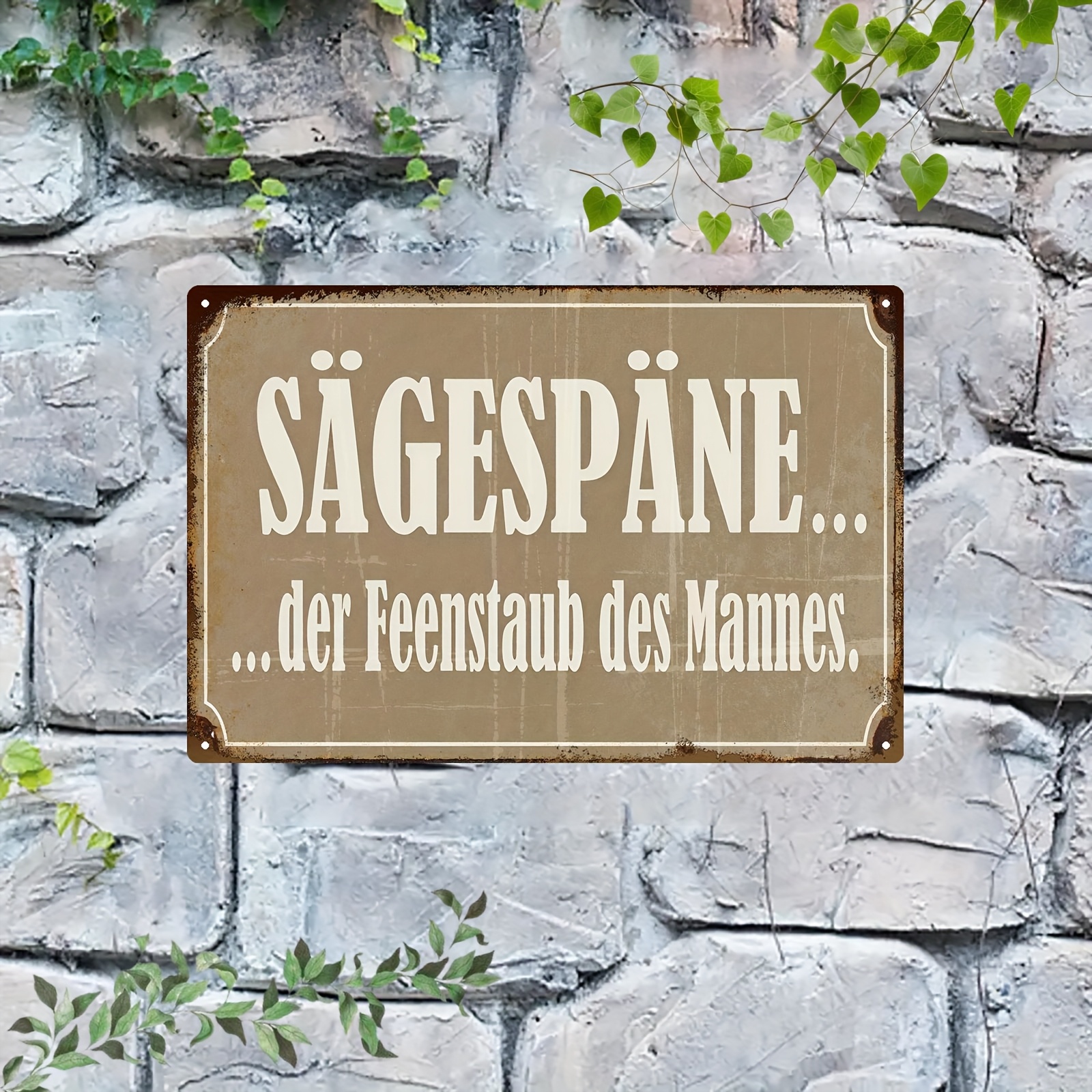 Woodworking Quotes - （2D Tin painting）Vintage 