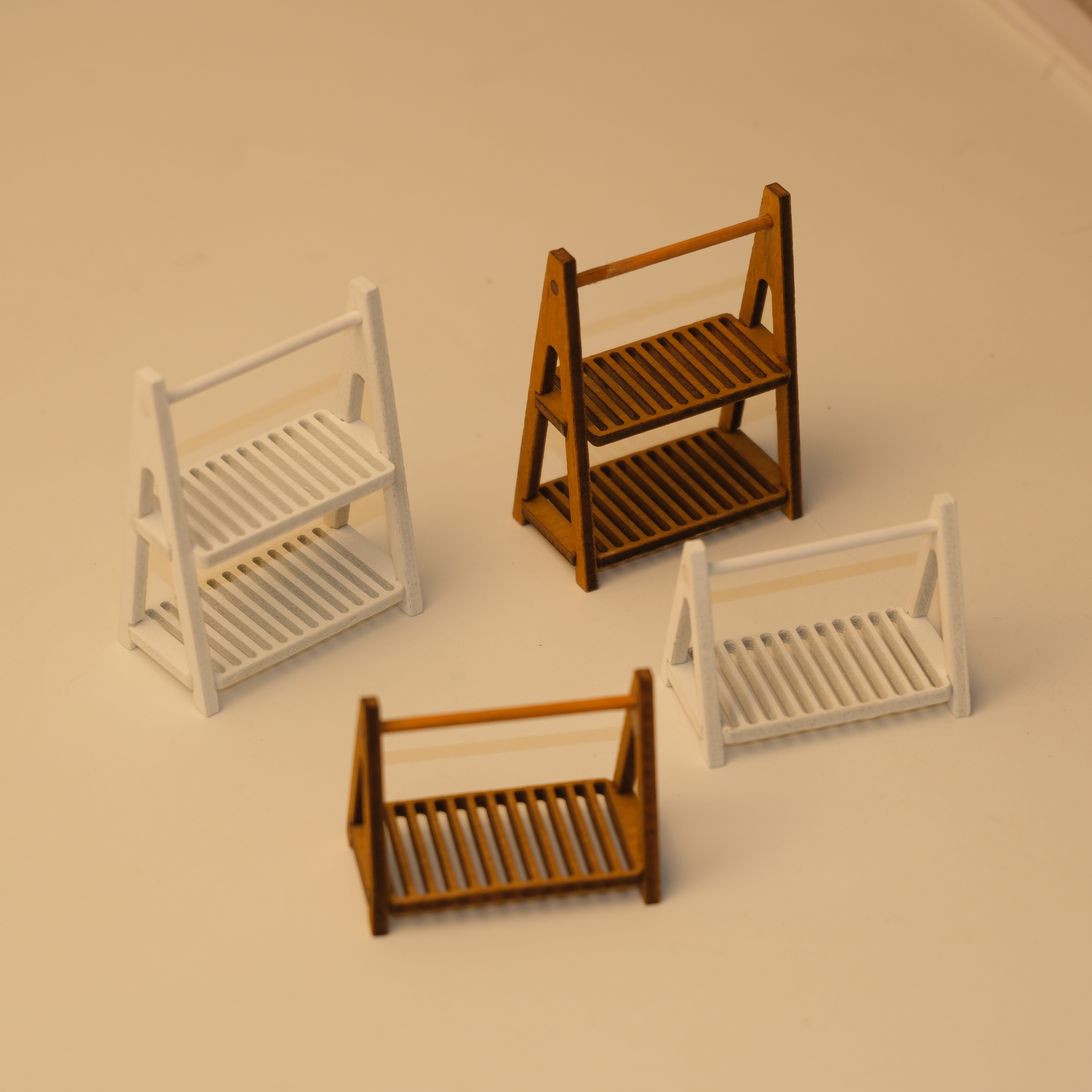 Woodworking Diy - 1:12 Scale Miniature Wooden Storage Shelf