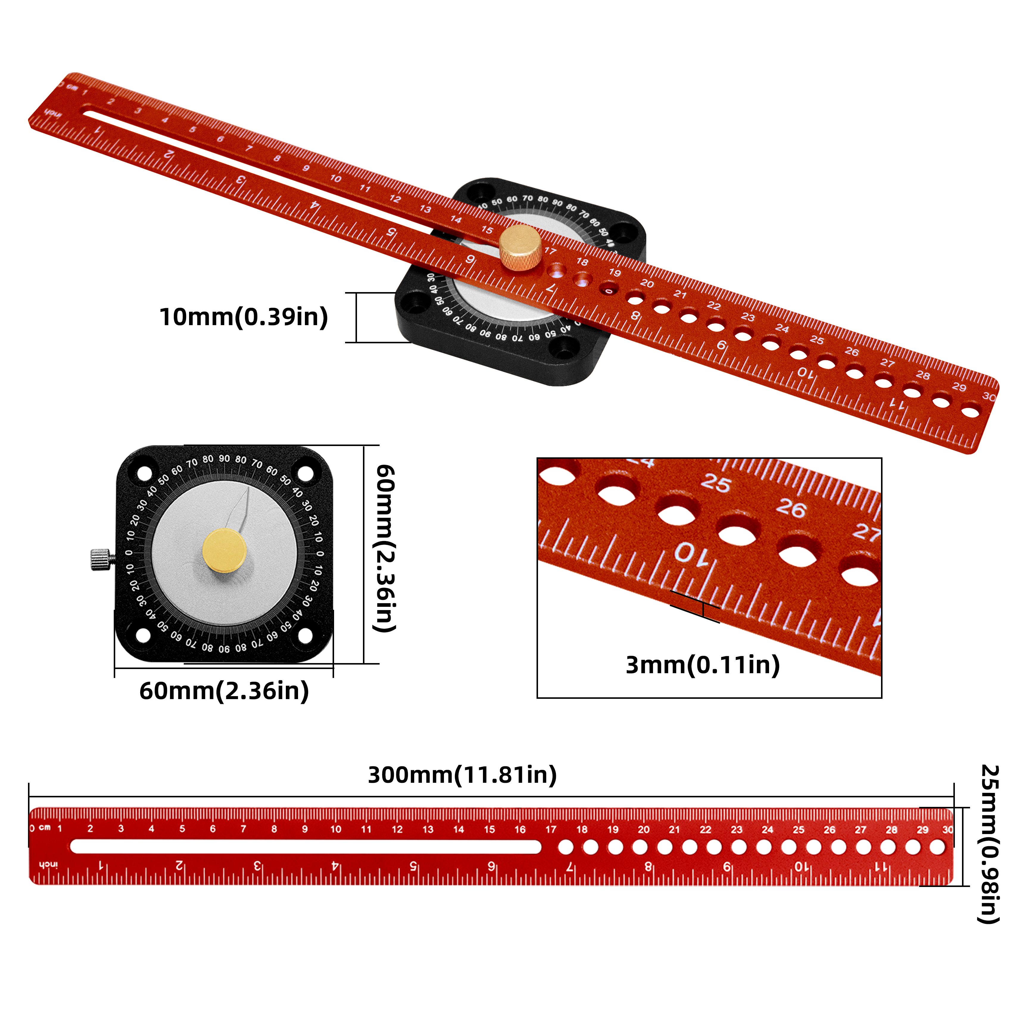 New Woodworking Scriber 360° P - đánh giá và giá Woodworking Marking Gauge