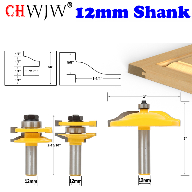 1-3PCS12mm Shank Rail & Stile  - đánh giá và giá Woodworking Show