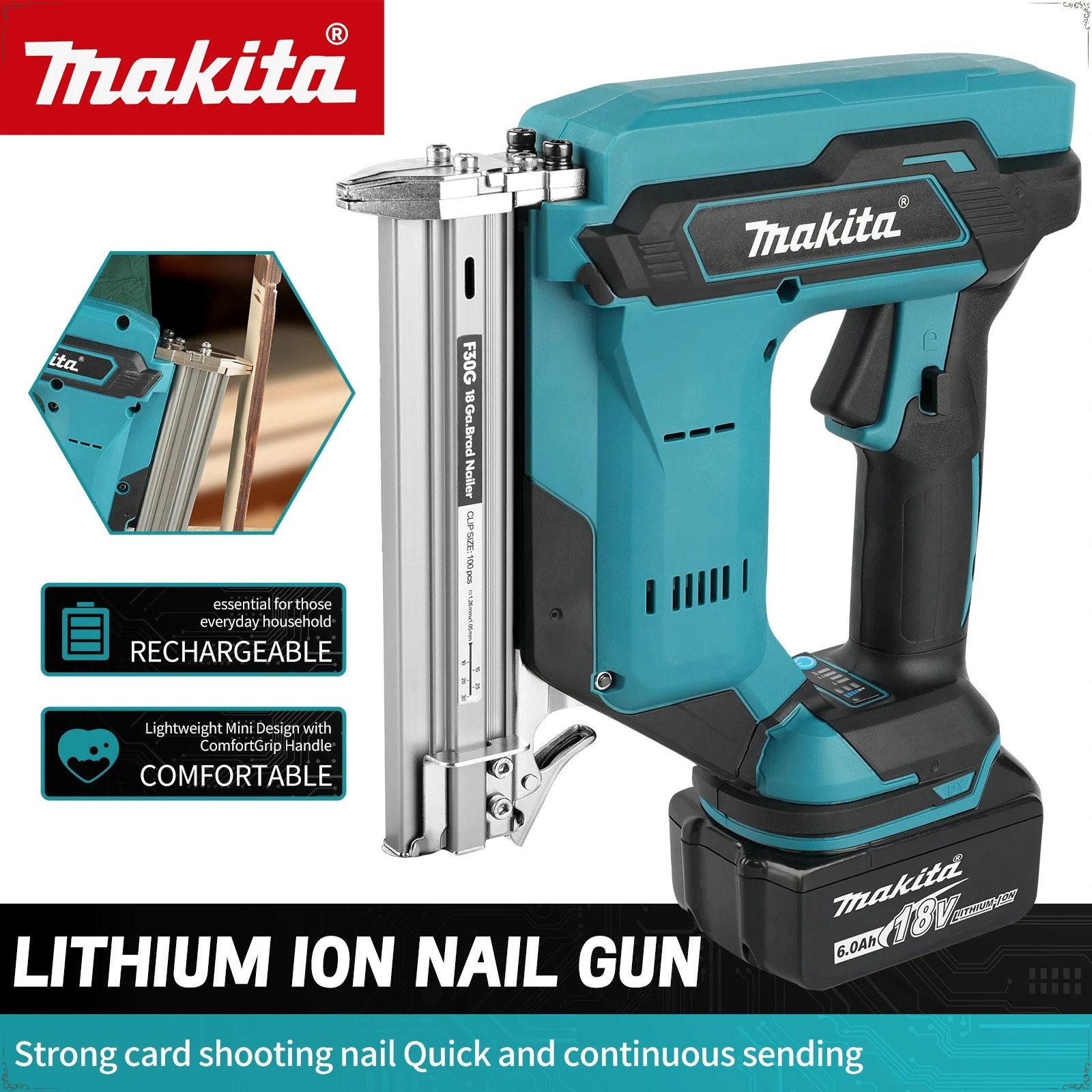 Makita Lithium-Ion Nail Gun:18 - đánh giá và giá Woodworking Diy Projects
