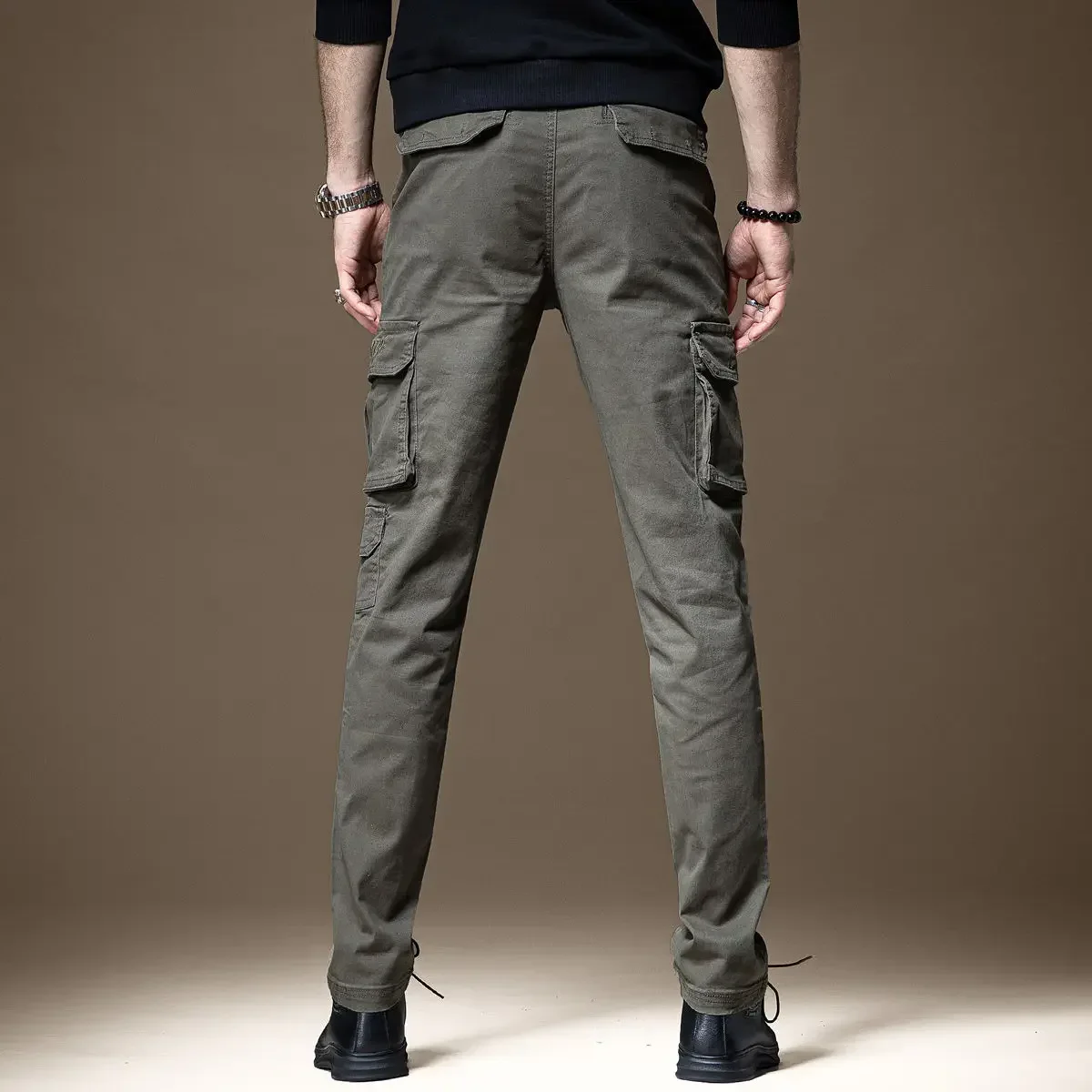 Trousers Man Black Slim Cargo  - đánh giá và giá Woodworking Brand