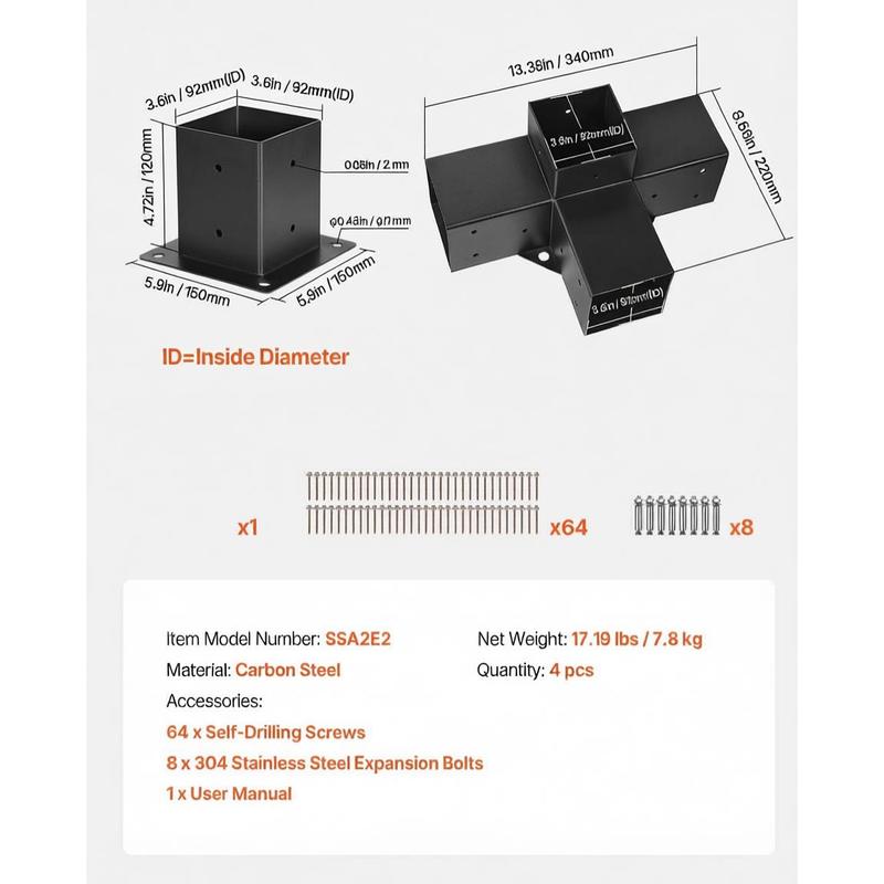 Pergola Bracket Kit, 4x4 Inch  - đánh giá và giá Woodworking Diy