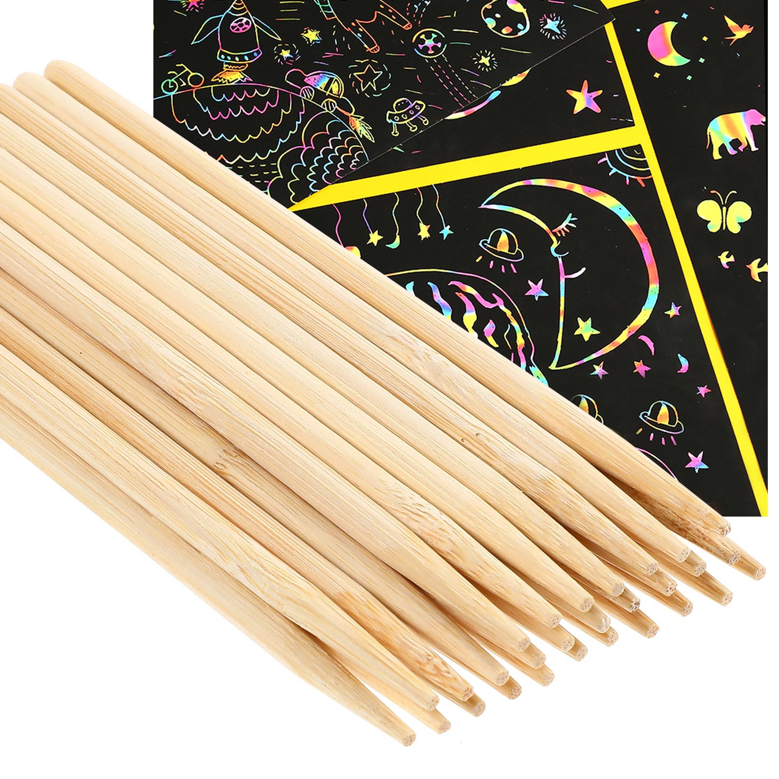 30pcs Scratch Bamboo Pens Wax  - đánh giá và giá Woodworking For Kids