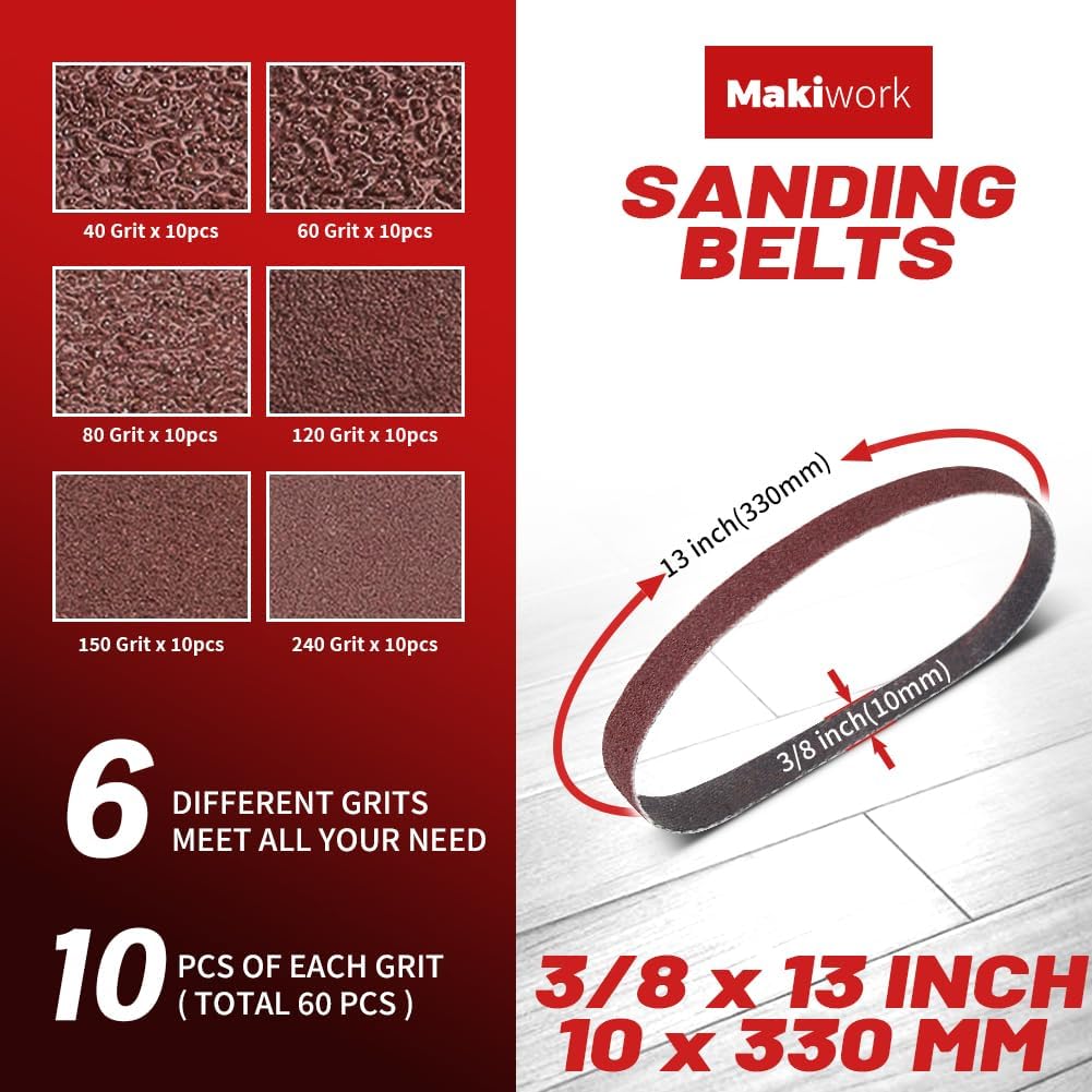 3/8 x 13 Inch Sanding Belts 60 - đánh giá và giá Woodworking Product