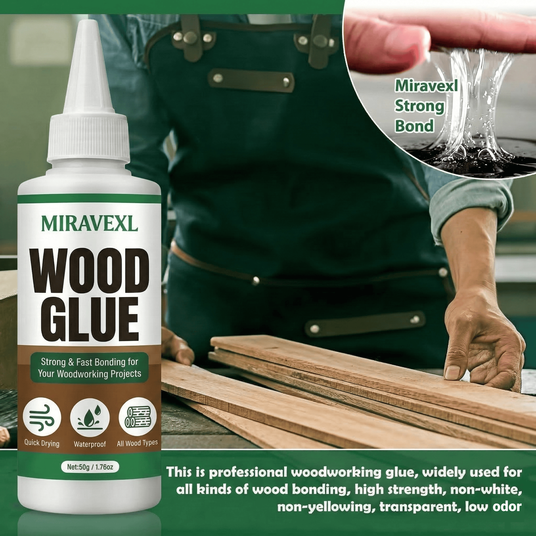 MIRAVEXL 50g Fast Dry Wood Glu - đánh giá và giá Woodworking Diy Projects