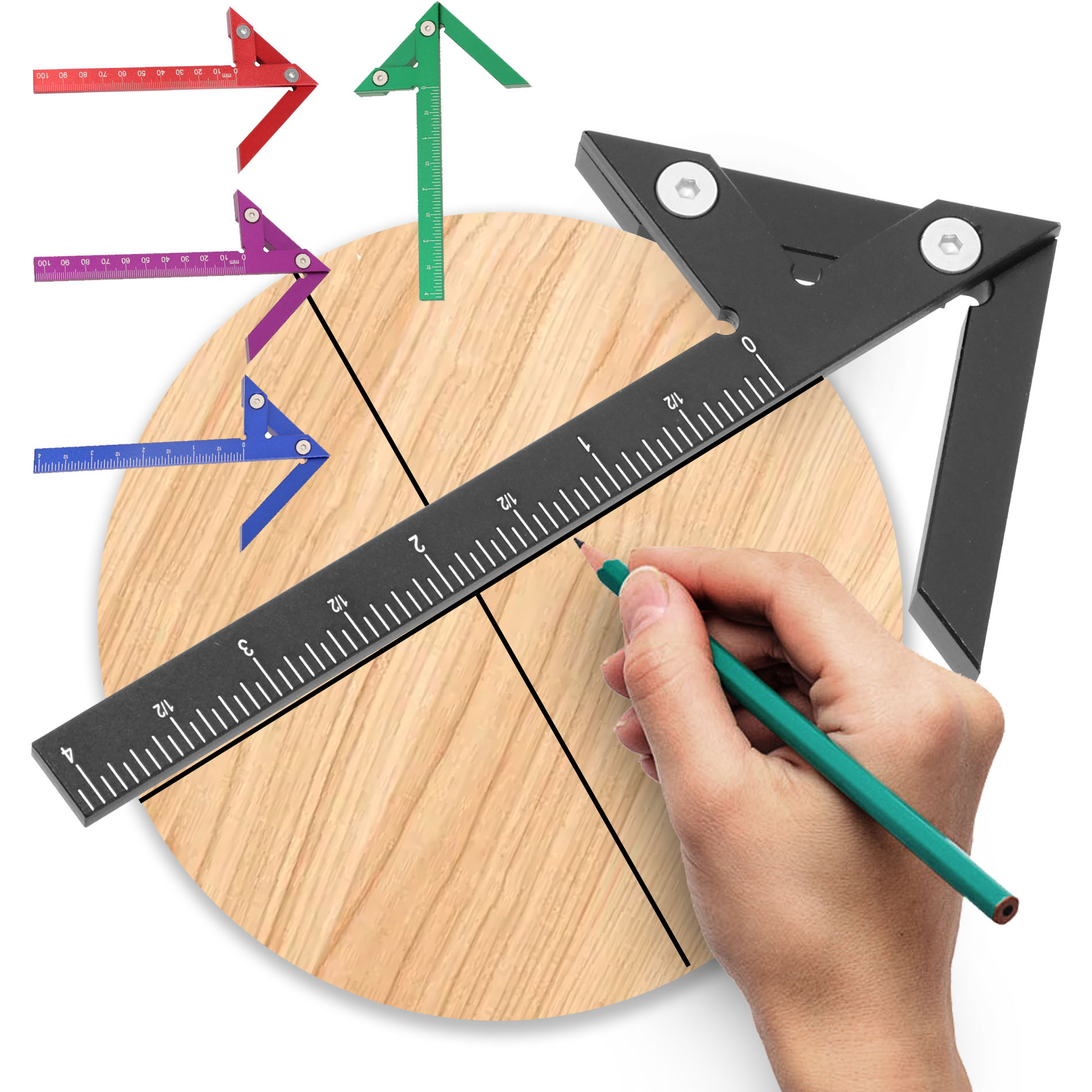 Center Finder Woodworking Squa - đánh giá và giá Woodworking Marking Gauge